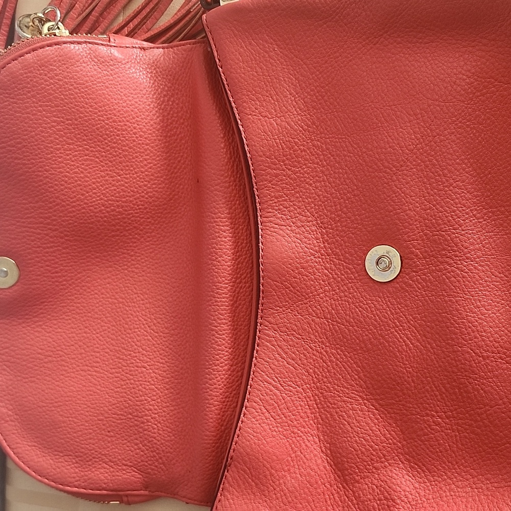 Michael Kors Bedford Flap Coral Tassel Bag - Picture 7 of 16